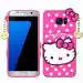 Indiacase Samsung Galaxy S7 Edge Pink Rubber Shock Proof, Dual Protection, Silicone, 3D Catoon Kitty, Shock-Absorbent, Wireless Charging Compatible Cases & Covers