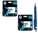 HP 860 Black Original Ink Cartridge (Pack of 2) With ITGLOBAL 3in1 Multi-Function Pen