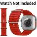 RUPELIK (Ocean 38mm Zikzal Metal lock Red) Soft Silicone iWatch Strap Series 7,6,5,4,3,2,1/SE Compatible For Strap 38mm/40mm/41mm Smart Watch Strap (Red)