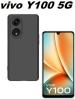 XOVO Back Cover for vivo Y100 5G (Black, Dual Protection, Silicon, Pack of 1)