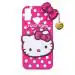 Fastship Rubber Kitty with Cat eye Latkan Case Back Cove for Tecno KE5K /Spark 6 Go - Dark Pink