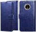 Clickaway Blue Faux Leather Back Case Cover For Motorola Moto G5 Plus