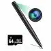 TECHNOVIEW 64GB Hidden Camera Spy Camera, Pen Camera with FHD 1080P, Nanny Cam Hidden Camera, Body Camera for Home Security or Classroom Learning