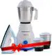 Lifelong LLCMB02 500W Mixer Grinder with 3 Jars and 1100W Iron Box, White and Blue