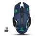 RPM Euro Games Wireless Gaming Mouse | Rechargeable 500 mAh Battery | DPI Upto 3200 | 6 Color RGB Lights | Rubber Coated Mice, Navy Blue Black