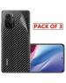 GADGETRONICS (Pack of 3) Xiaomi Redmi K40 Pro Plus Transparent Carbon Fiber Scratch Resistant and Anti Fingerprint Back Screen Guard Sticker