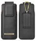 Tech Gear Flip Cover for 5G Pouch Belt Clip Leather Case, Waist Bag Phone Case (Black, Pack of: 2)