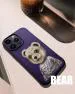 TREEMODA Nimmy Stylish Purple Bear Case for iPhone 14 Pro.