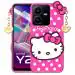 SROCK Vivo Y22, Y22s, Y35 Back Case Cover for Girls | Hello Kitty | Partywear | Designer | Case Cover Compatible for Vivo Y22, Y22s, Y35-Pink