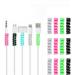 AMS Multicoloured Protection Spiral Cable & Wire Protectors Spring Wire for All Wired Accessories for USB Charger, Data Cable, Earphone, Elastic Cord Saver - Pack of 5 - 20 Pcs