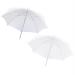 Won Black Studio One Pair White Reflector Umbrella 60 Cm