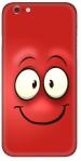 aadia Apple iPhone 6 Plus Red Matte Vinyl Smiley Printed Mobile Skin Sticker with Scratch Resistant Lamination