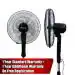 iBELL WINDP10 Pedestal Fan 5 Leaf with Remote and High Air Flow, 406mm, 55W, Black
