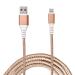 JMT POWER 6Amp Lightning gold Braided charging data cable