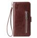 Trounce Zipper Series Faux Leather Brown Wallet Flip Case Mobile Cover For Samsung Galaxy M51