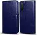AmericHome Realme X2, Model RMX1992, RMX1993, RMX1991 Blue Artificial Leather, Rubber Shock Proof Mobile Flip Cover
