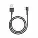 Portronics Konnect L 1.2Mtr, Fast Charging 3A Micro USB Cable with Charge & Sync Function (Grey)