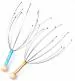 HEMIZA Acupressure Bokoma Hand Held for Scalp Head Massage, Manual, Multicolor pack of 2