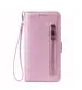 Trounce Zipper Series Faux Leather Pink Wallet Flip Case Mobile Cover For Samsung Galaxy M51