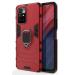 Casotec Armor Mi Redmi 10 Prime 4G Defender Case | Rotating Ring Holder & Kickstand in-Built | Military Grade Armor | 360 Degree Protection Back Cover for Mi Redmi 10 Prime 4G (Red)
