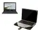 Dorca Black Faux Leather Slim Fit And Magnetic Closure Laptop Case For ASUS Chromebook Flip C214MA-BU0452 11.6 Inch