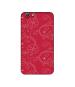 Casotec Floral Red White Design Printed Silicon Soft TPU Back Case Cover for Oppo F1S