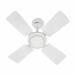 USHA Swift 600 mm 4 Blade Ceiling Fan (Rich white, Pack of 1)