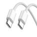 eKus 6A fast charging Type C to C Cable Compatible With Samsung Galaxy Phones (White)