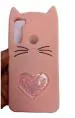 TRIFTY Pink Silicone 3D Trending Heart Design Love Cat Kitty Girls Back Cover for Realme 5 pro|MOBILE COVER|COVER|BACK COVER|MOBILE CASE|FLIP COVER