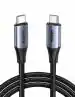 UGREEN 80150, 100W PD USB C To USB C Cable Support 4k 10Gbps, 1m(Gray/Black)