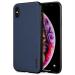 Memumi Apple iPhone X/Xs Magnific Series Canvas/Clothe Back Cover Case, 1.7 mm Thin, Hard PC Back and Soft TPU Frame (Blue)