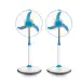 Unicorn Pedestal Fan High Speed Heavy Duty Motor Standing fan 3 Star 400 mm 3 Blade Pedestal Fan (Sky Blue | Pack of 2)