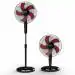 Impex Impulse 400 mm Table pedestal 2 in 1 convertible fan with 2 years Warranty (Red and Black)