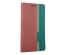 Armor Pink, Blue Leather Flip Cover Case For Alcatel
