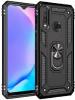 RUNICHA Back Cover for Vivo Y17 (Black, Grip Case, Pack of: 1)
