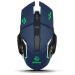 RPM Euro Games Wireless Gaming Mouse | Rechargeable 500 mAh Battery | DPI Upto 3200 | 6 Color RGB Lights | Rubber Coated Mice, Navy Blue Black