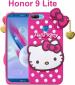 Aviaaz Honor 9 Lite Soft Rubberized TPU Girls Kitty Pink Silicon Back Cover