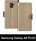 Sbms Samsung Galaxy A8 Plus Gold Artificial Leather Shock Proof Flip Cover