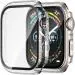 RUPELIK (iWatch Case 45mm Transparent) Smart watch Tempered Screen Guard for iWatch 45mm Case Of Apple Watch Series 7 With Bumper Case Cover (Transparent) (ONLY ORIGINAL APPLE WATCH CASE) (NOT COPY WATCH CASE)