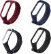 Microcart Silicone Red, Black, Blue Smart Band Strap For Xiaomi Mi Band 4, Xiaomi Mi Band 3 (Pack Of 4)