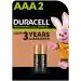Duracell Rechargeable AAA 750mAh Batteries, pack of 2