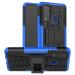 Lustree Vivo Y50 Blue Plastic Shock Absorbent Armor Mobile Back Cover Case with Kickstand Wheel - 18 x 8 x 4 cm