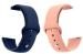 Black Lovies Blue, Pink Silicone Smart Watch Strap For Fire Bolt Ai Bsw015 (Pack Of 2)