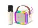 Itglobal MKS K12 Colorful Wireless Karaoke Mini Bluetooth Speaker with One Wireless Microphone -Beige