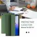 ProElite Smart Flip Case Cover for Redmi Pad 10.6 inch Translucent Back with Stylus Pen, Dark Green