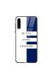 My Pc Wala Samsung Galaxy A30s Blue and White Glass Back Case for Mobile