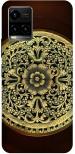 Zepboom Vivo T1X, V2143 Gold Plastic Thai Pattern Printed Dual Protection Back Cover