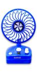 Santosh AIRY-01 2000 mAh Li-Ion Battery Rechargeable Desk Fan With LED Light 75 mm Ultra High Speed 3 Blade Table Fan (Blue, Pack of 1)