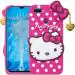 Aviaaz Oppo F9 Soft Rubberized TPU Girls Kitty Pink Silicon, Rubber Back Cover