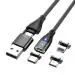 Verilux Magnetic Charging Cable, 6 In 1 Usb A/C Charge Cord With 3 Magnet Adapters(Type C/Micro/I-Product), 3.3Ft 60W Fast Charging & Data Transmission Multi Cable For Phone, Laptop, Tablet